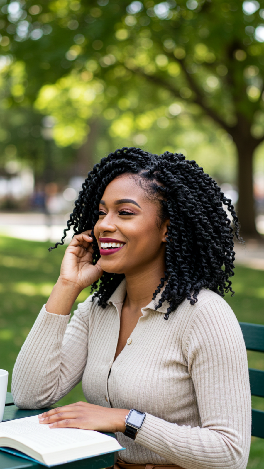 Half-Up, Half-Down Twists: Versatile Protective Style for Daily Wear