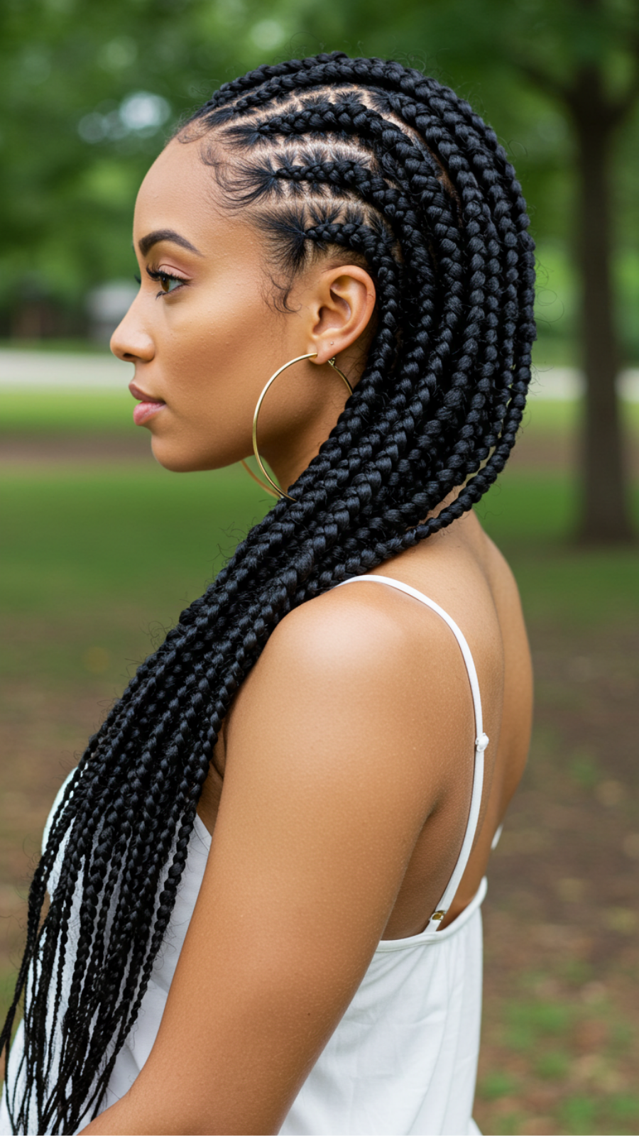 Layered Feed-In Braids: Trendy and Low-Tension Protective Styling