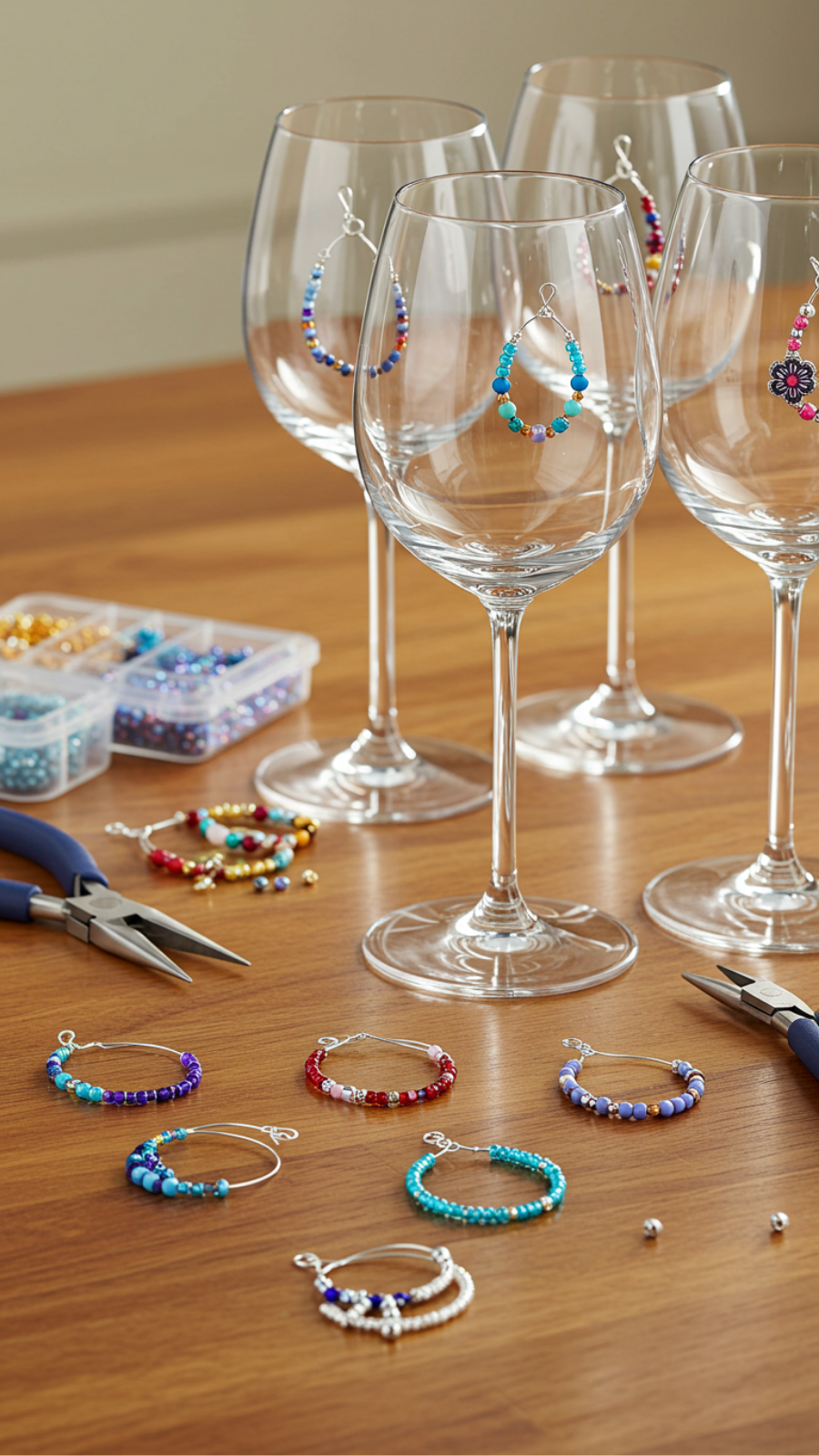 DIY Beaded Wine Glass Charms for Elegant Entertaining