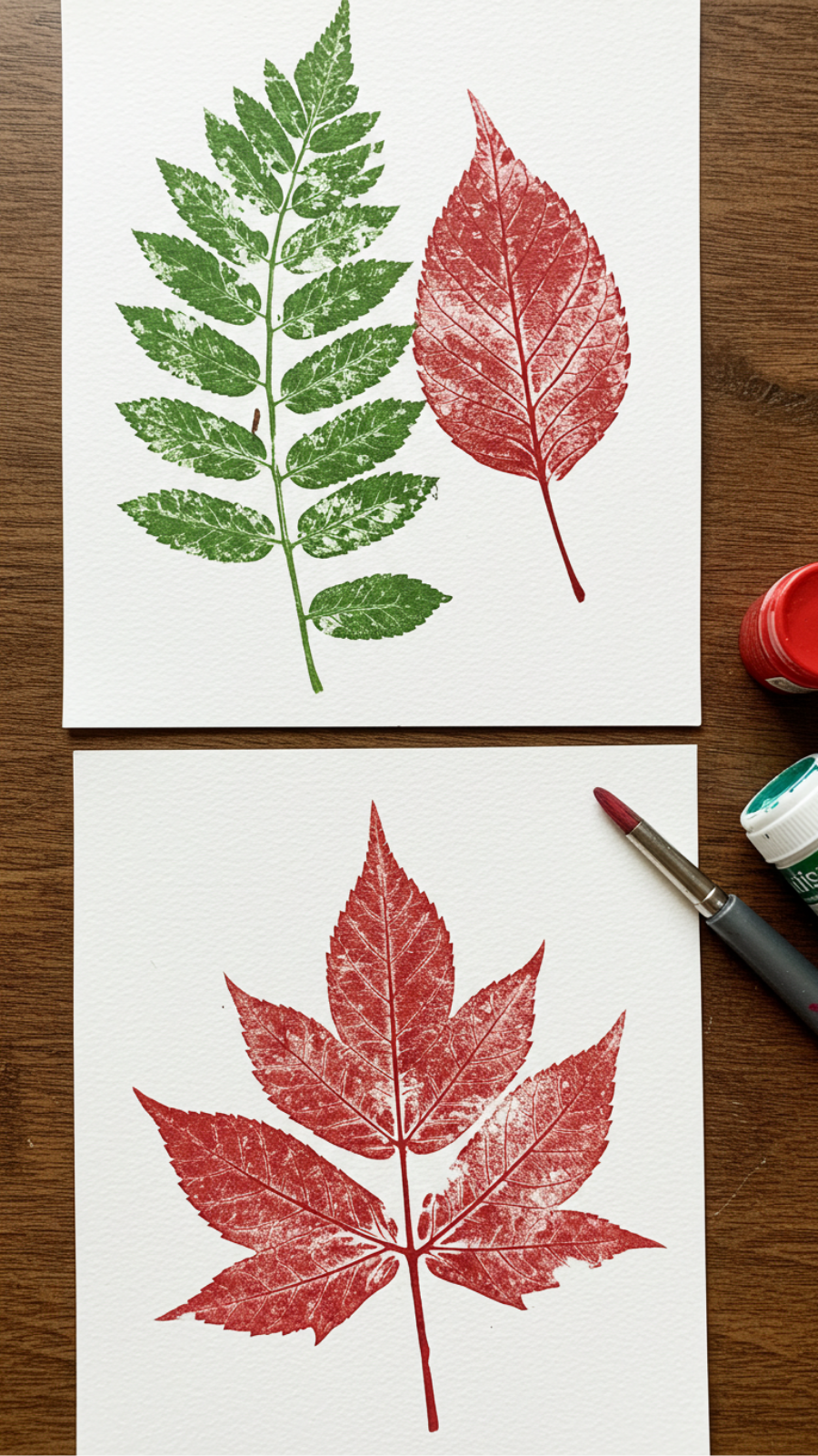 Create Whimsical Nature-Inspired Leaf Prints with Paint