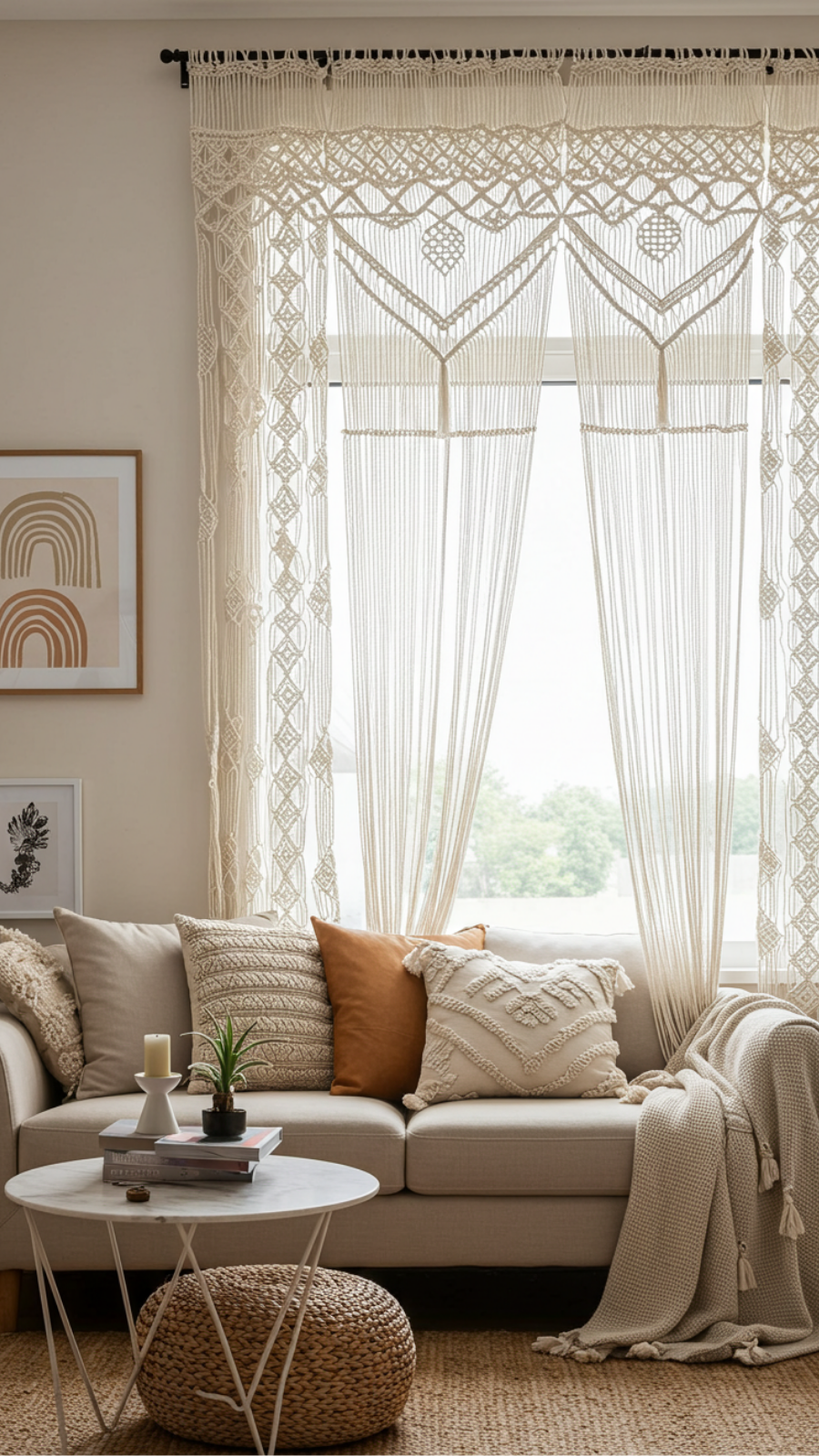 DIY Macramé Curtains for a Boho-Modern Home Aesthetic