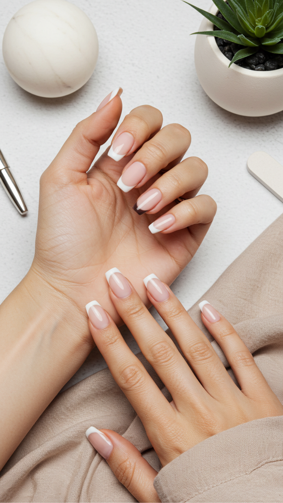 Matte vs. Glossy French Tips: The Ultimate Textural Contrast