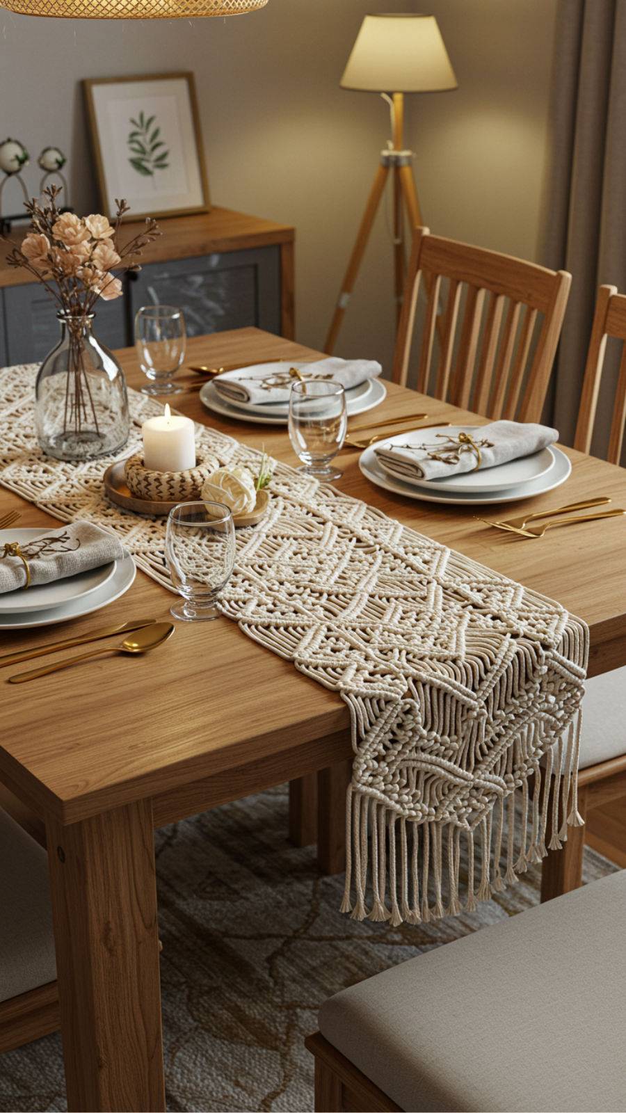 Elegant Macramé Table Runners to Enhance Your Dining Experience