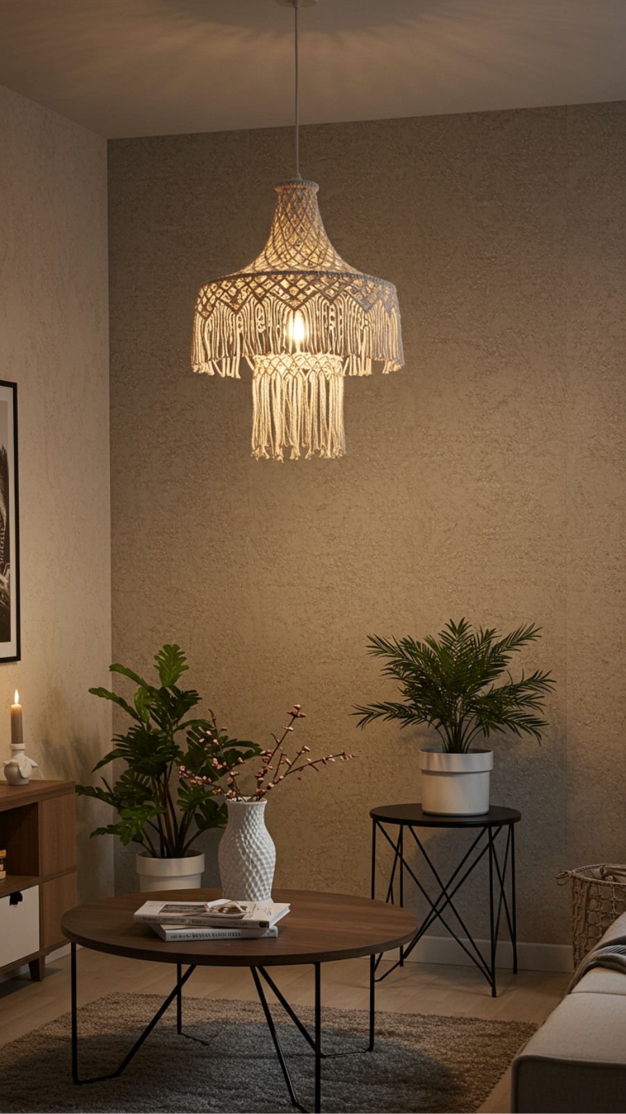 Unique Macramé Lighting Fixtures for a Contemporary Ambiance