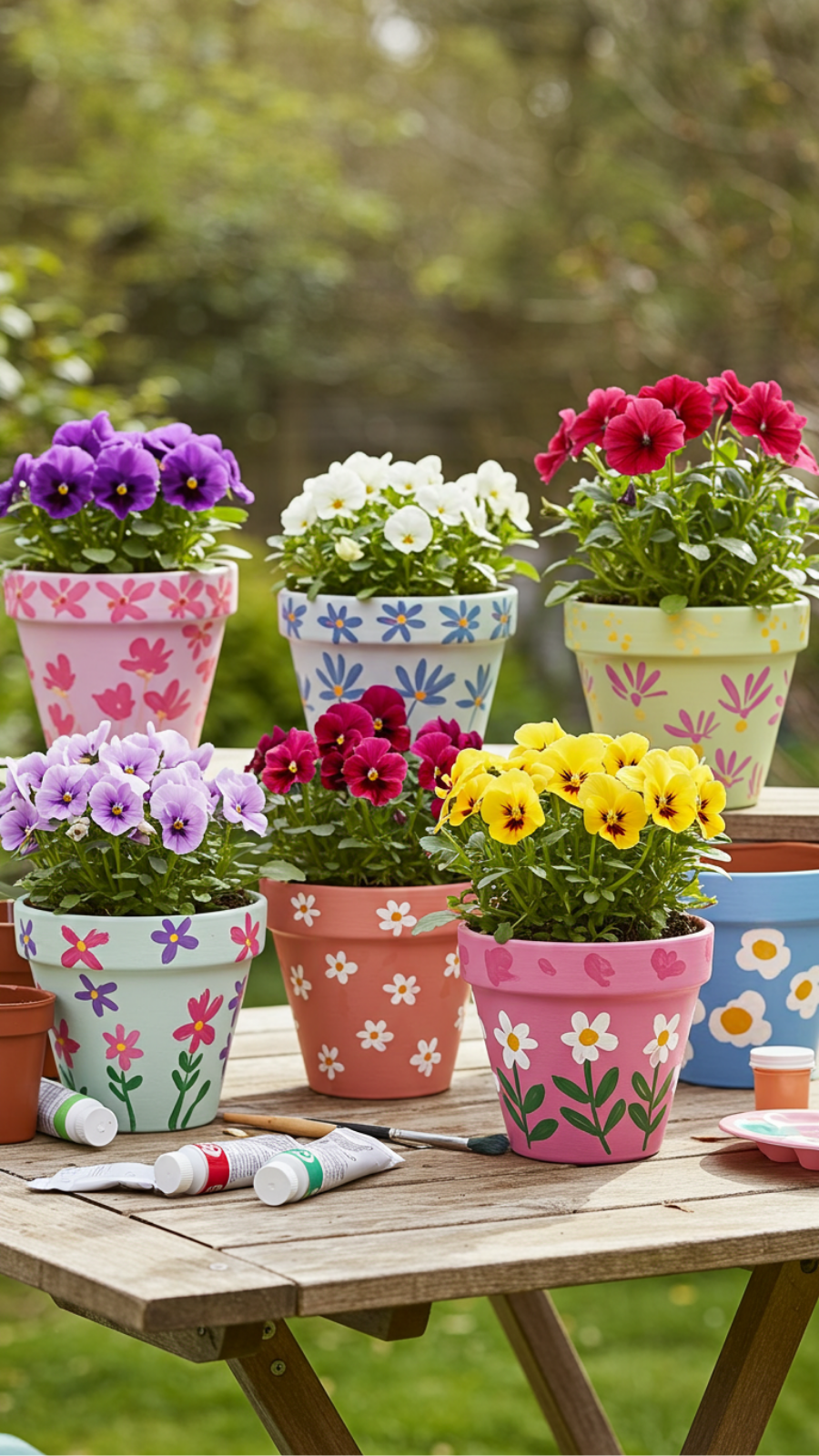Charming DIY Painted Flower Pots for Spring Gardening Fun