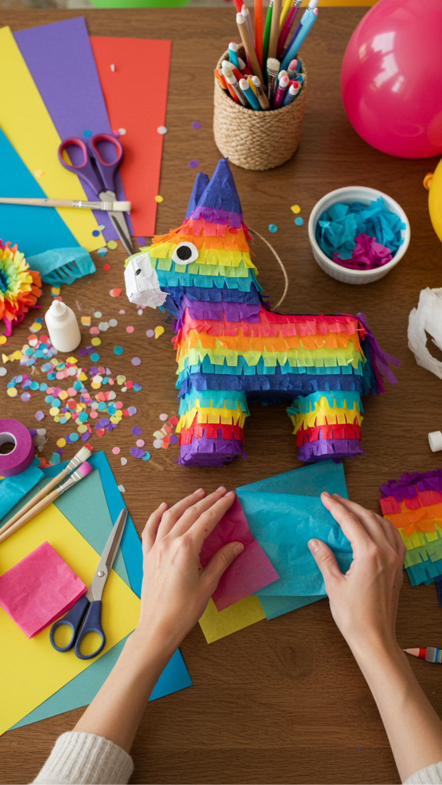Crafting Colorful Paper Mache Piñatas for Celebrations