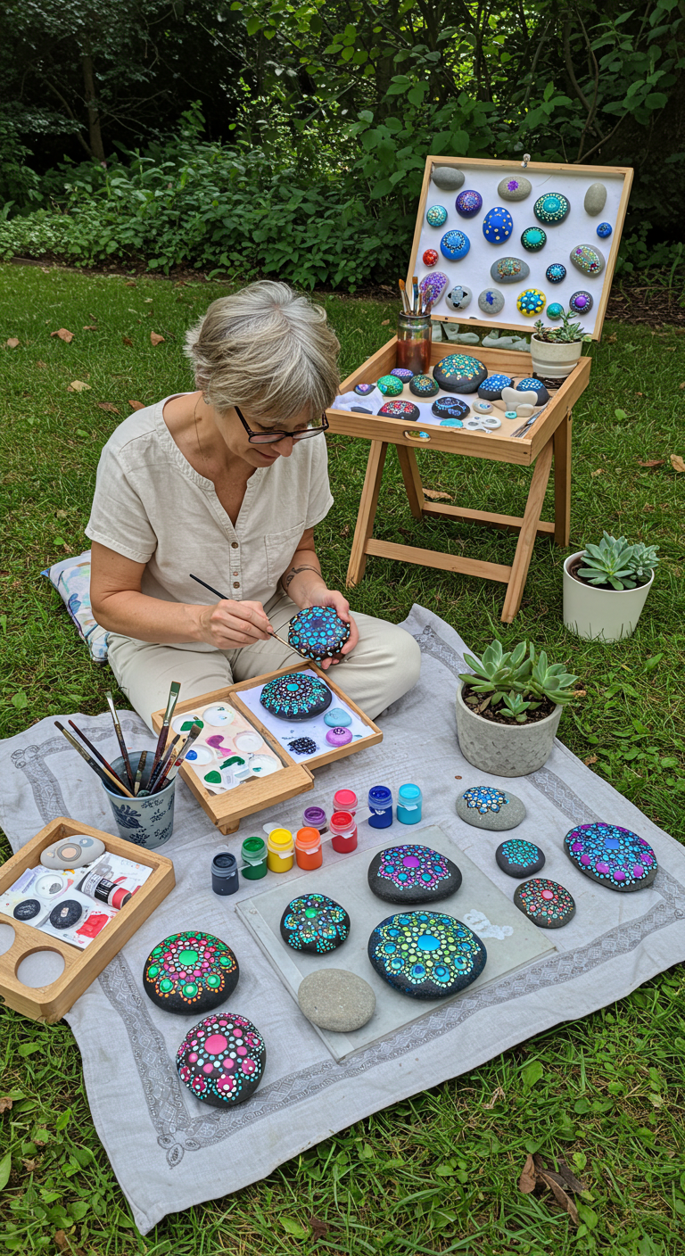 Natural Stone Painting: Channeling Calm Through Art