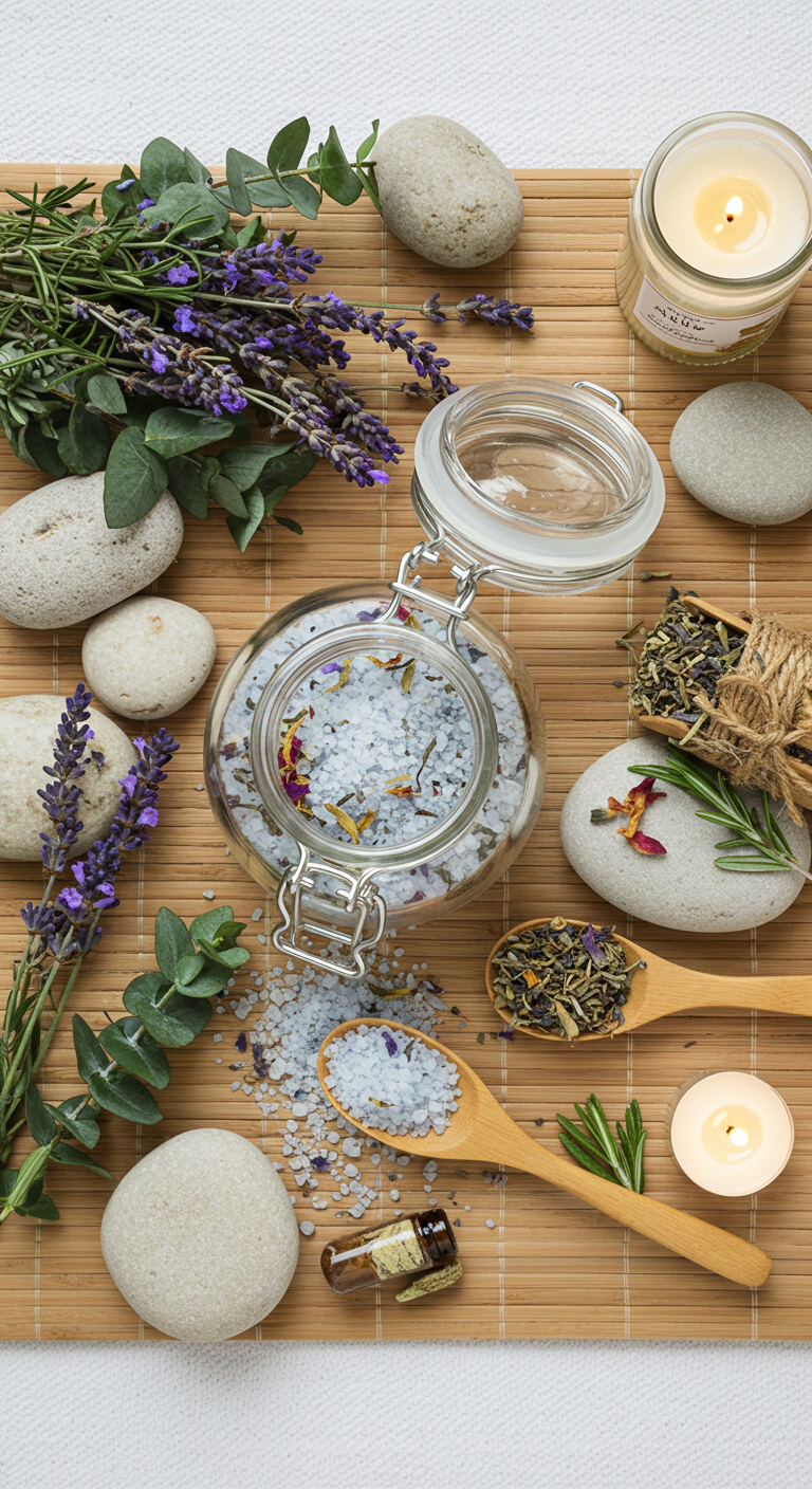 Handmade Herbal Bath Salts: Soothing Spa Experience at Home