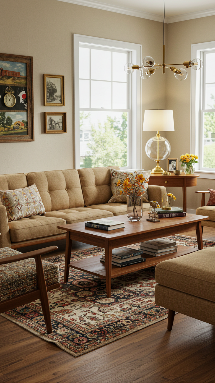 Blend Mid-Century Modern Furniture with Classic Vintage Accents