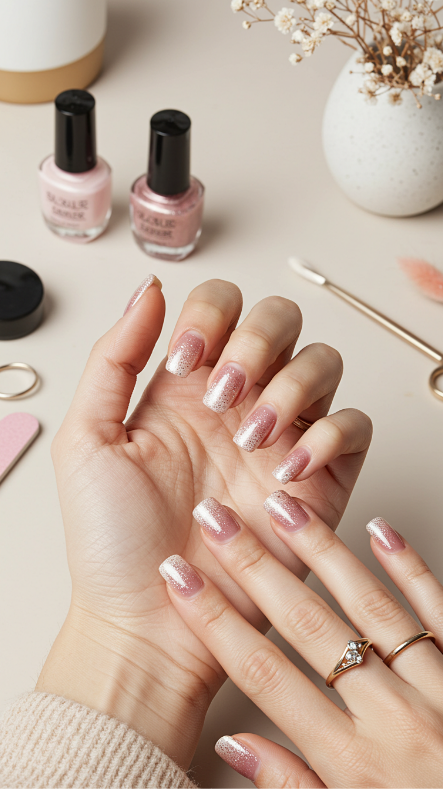 Subtle Glitter Gradient: Everyday Sparkle Without Overdoing It