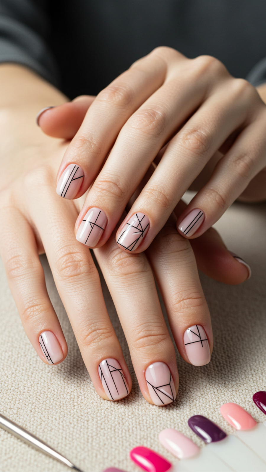 Geometric Line Art: Minimalist Designs for Modern Nail Trends