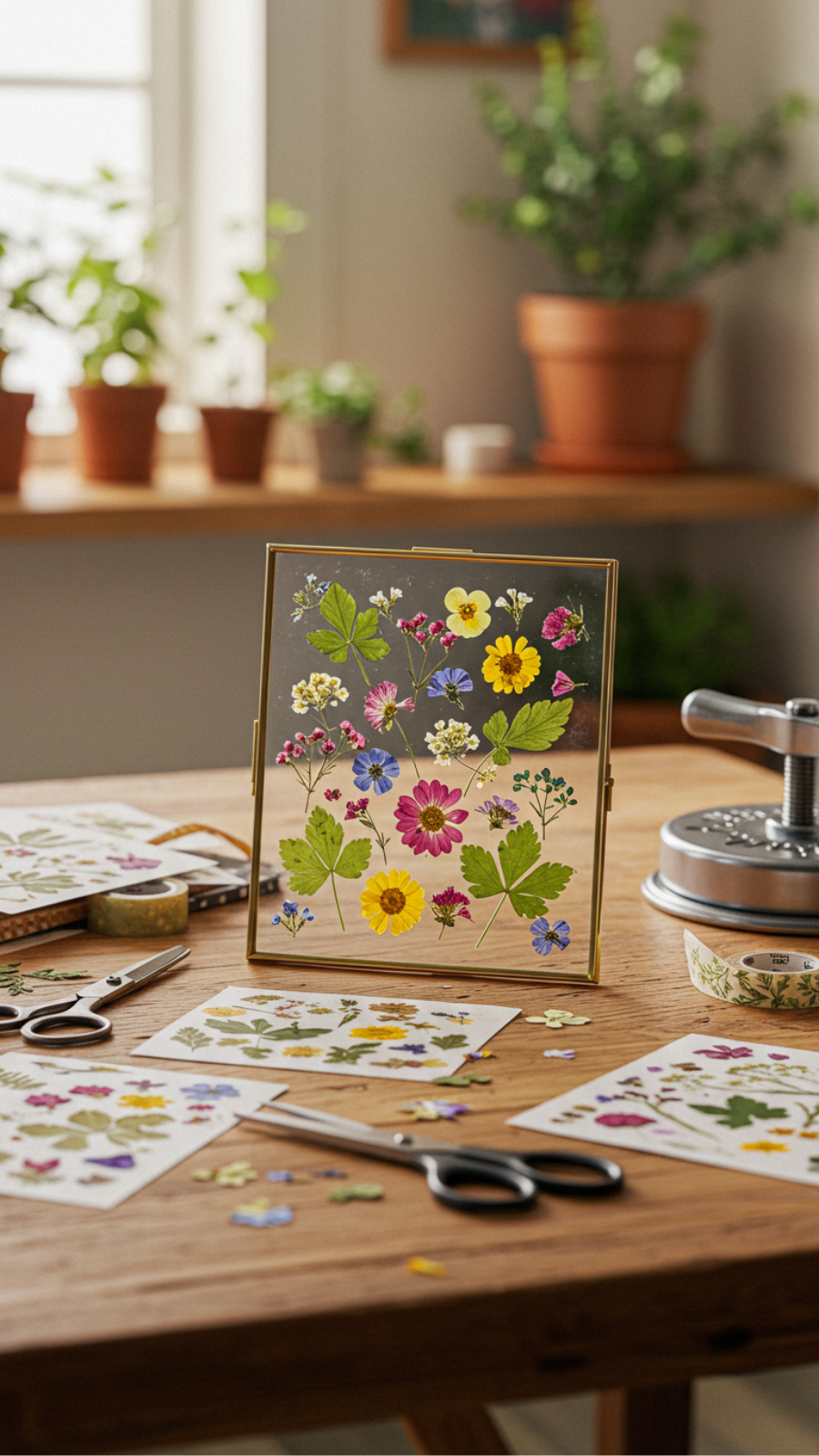 Nature-Inspired Wall Decor: Pressed Flowers and Leaves Tutorial