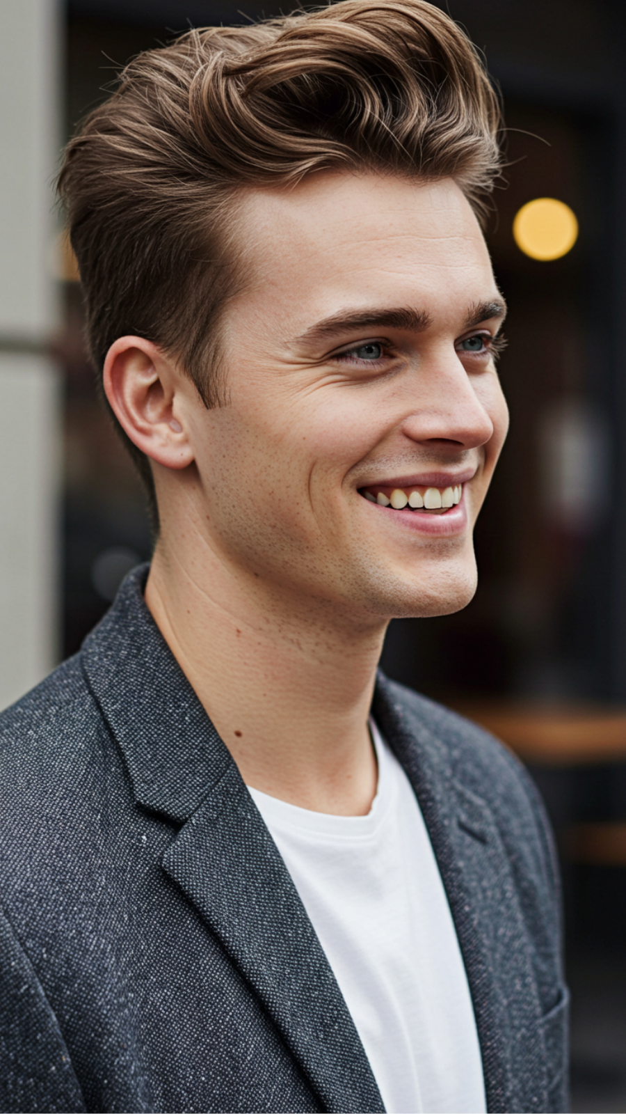 Short Pompadour: Chic Volume with Minimal Styling Needs