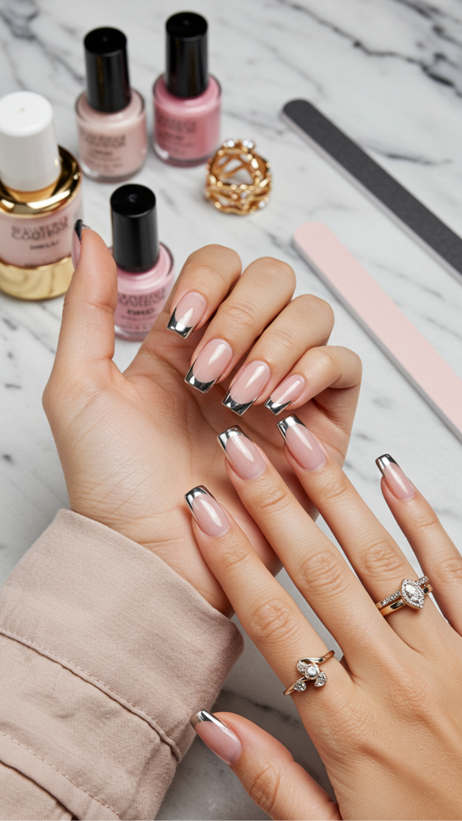 Chrome French Tips: A Modern Take on a Classic Manicure