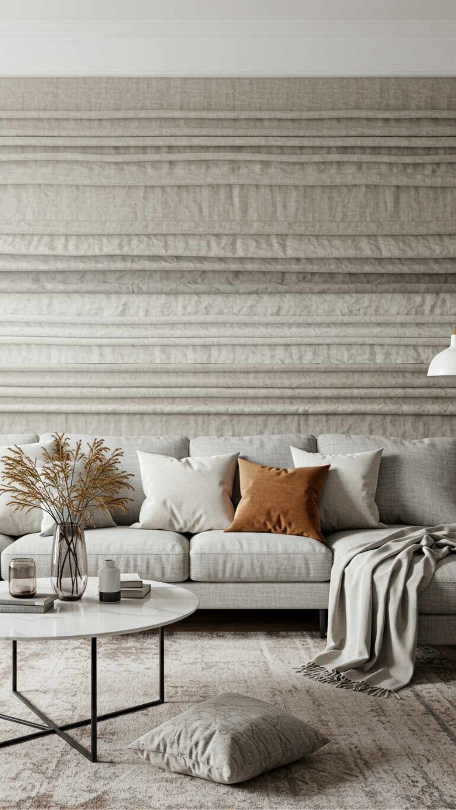 Layer Textures: Combining Fabrics for a Soft Accent Wall Effect
