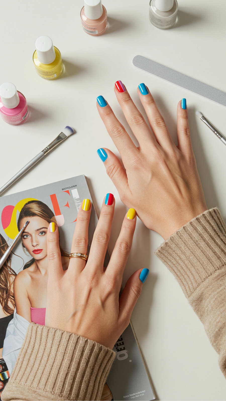 Bold Color Blocks: Capturing the Retro Revival in Nail Designs
