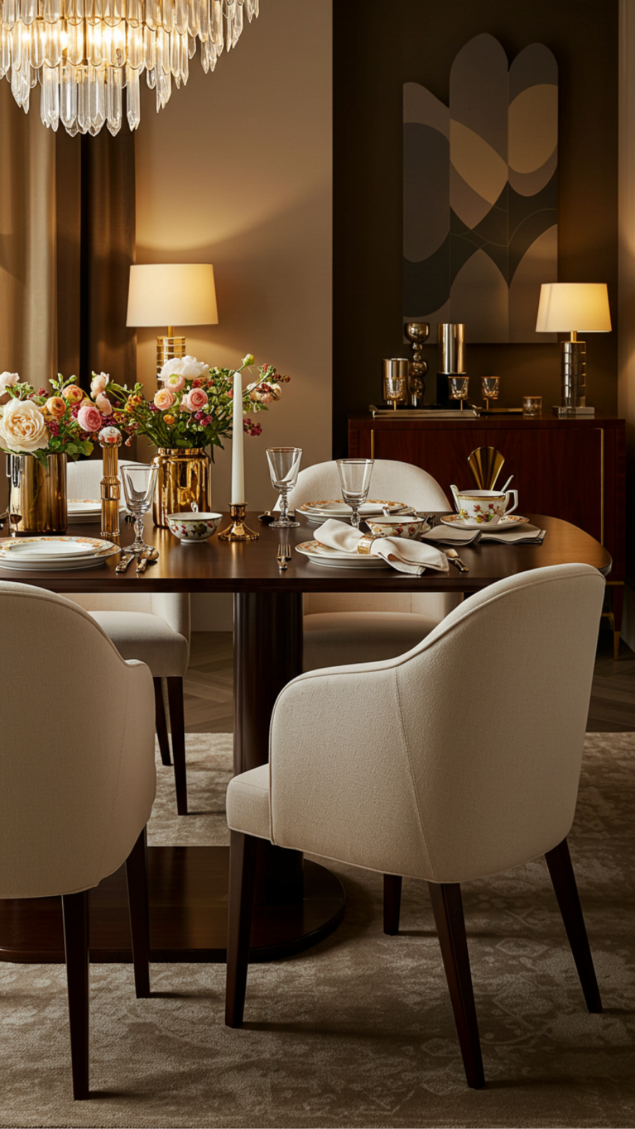 Art Deco-Inspired Curved Chairs for a Chic Dining Experience