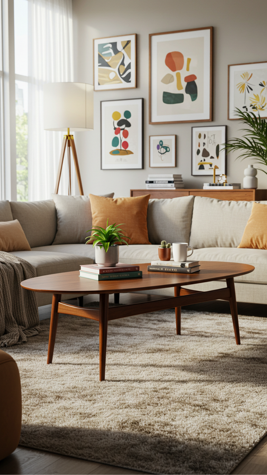 Mid-Century Modern Curved Coffee Tables Reviving Timeless Style