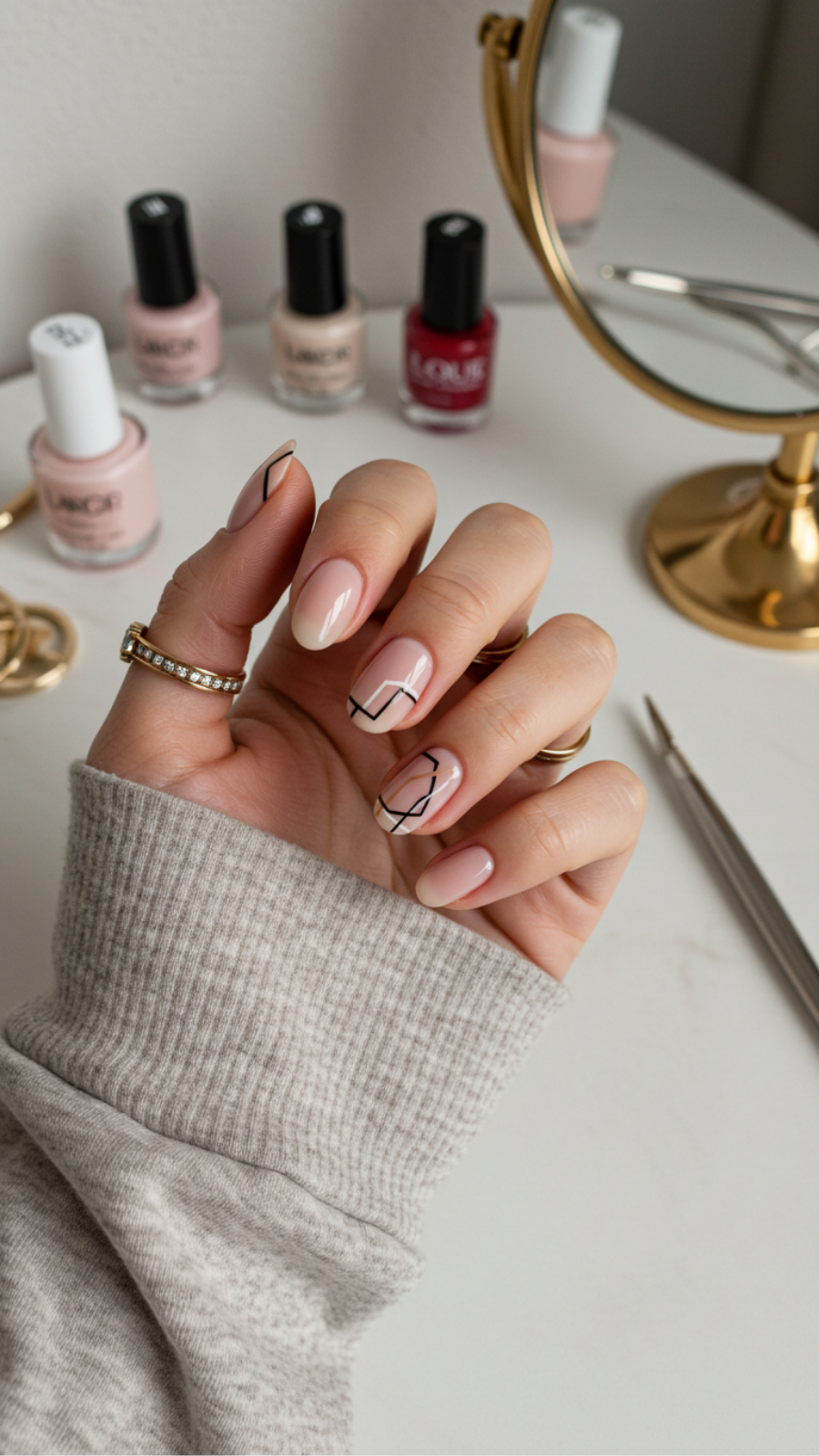 Short and Chic Squoval Nails: Practical Yet Fashionable