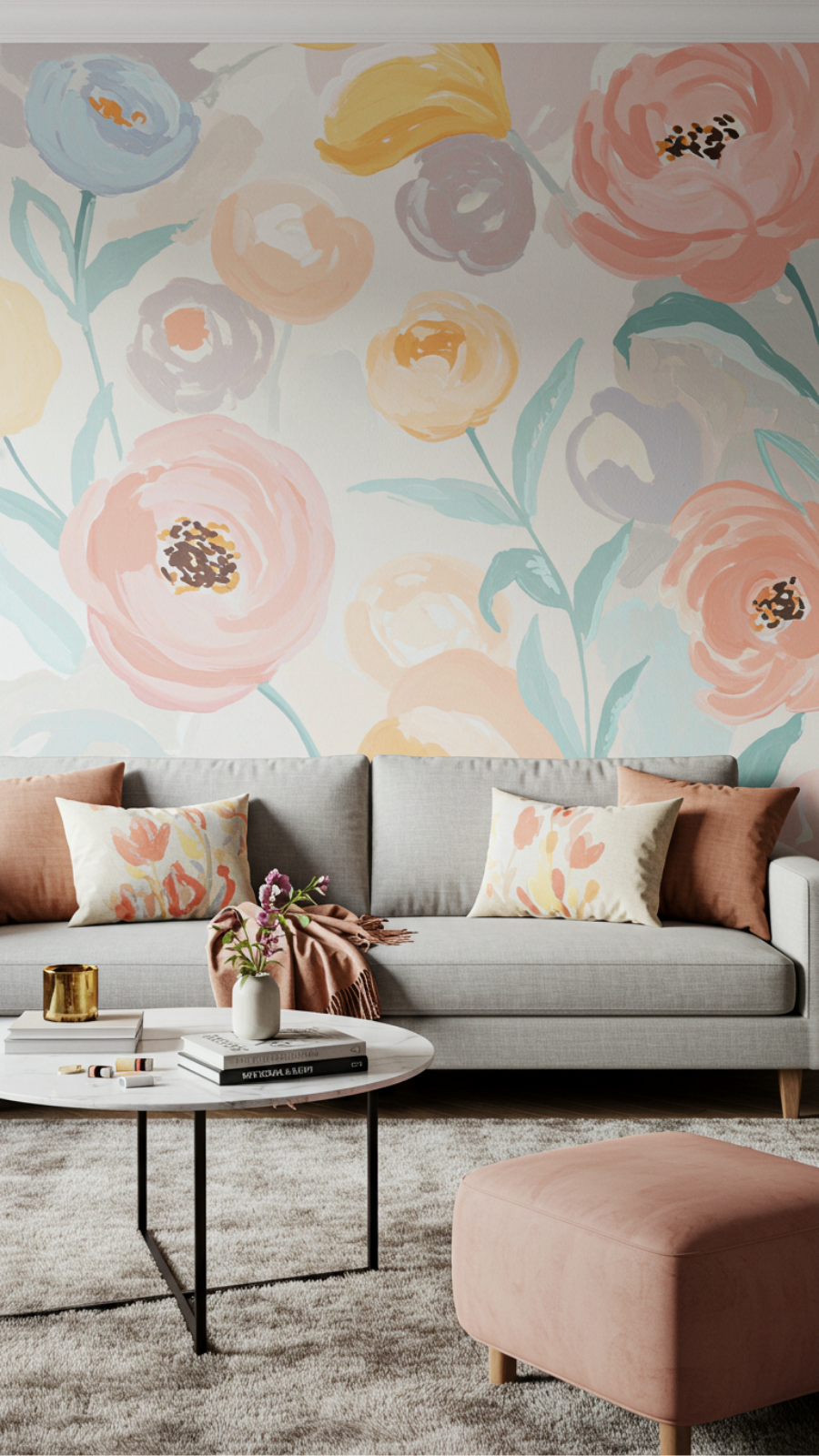 Artistic Expression: Hand-Painted Mural Accent Walls for Unique Flair