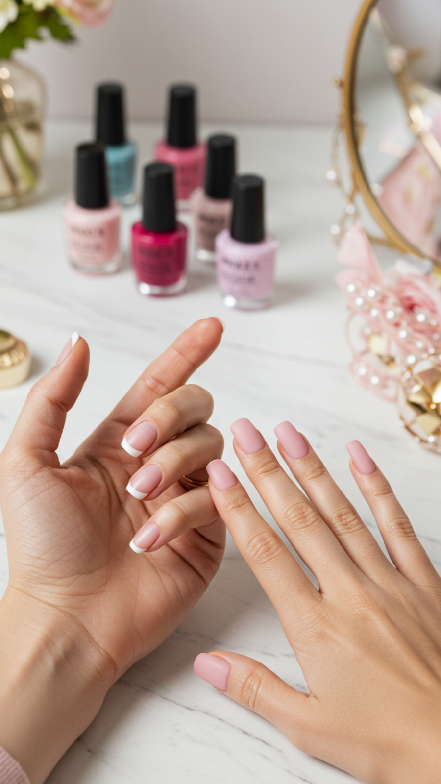 Matte vs. Glossy: Textured Takes on the French Manicure