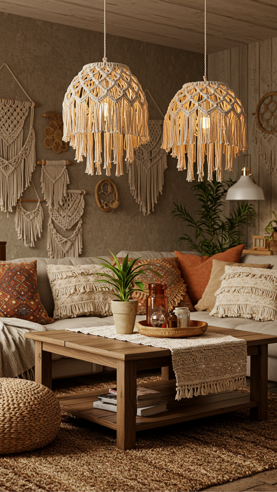 Handcrafted Macramé Pendant Lights for Bohemian Style Homes