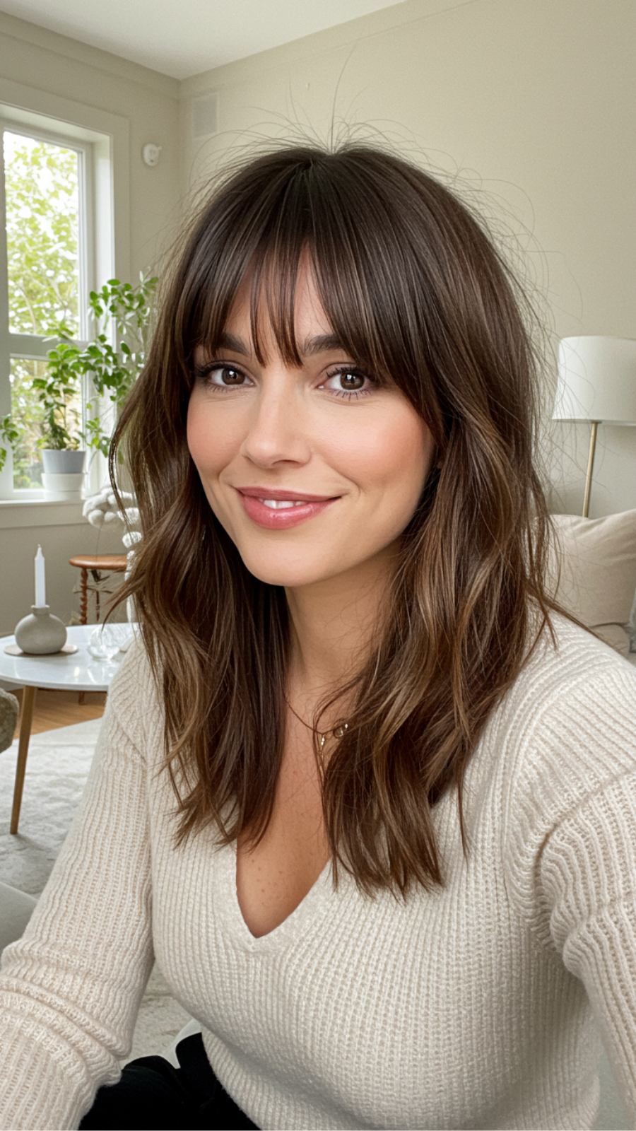 Soft Curtain Bangs for Heart-Shaped Faces: Frame Your Features