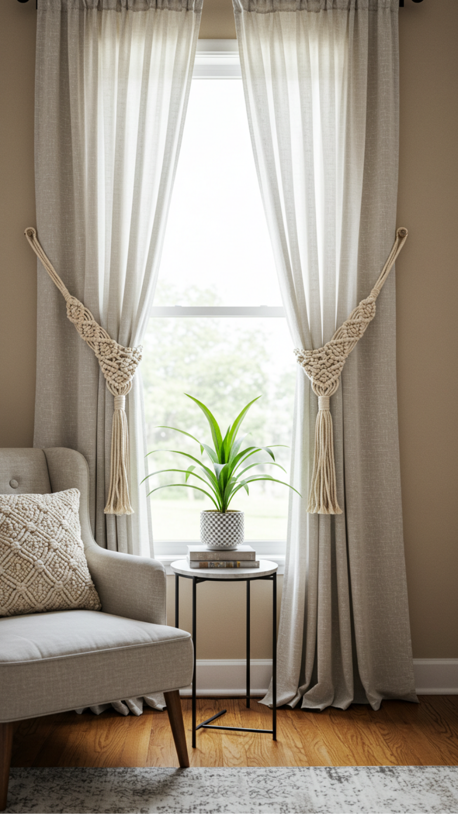 DIY Macramé Curtain Tiebacks: Enhance Your Window Treatments