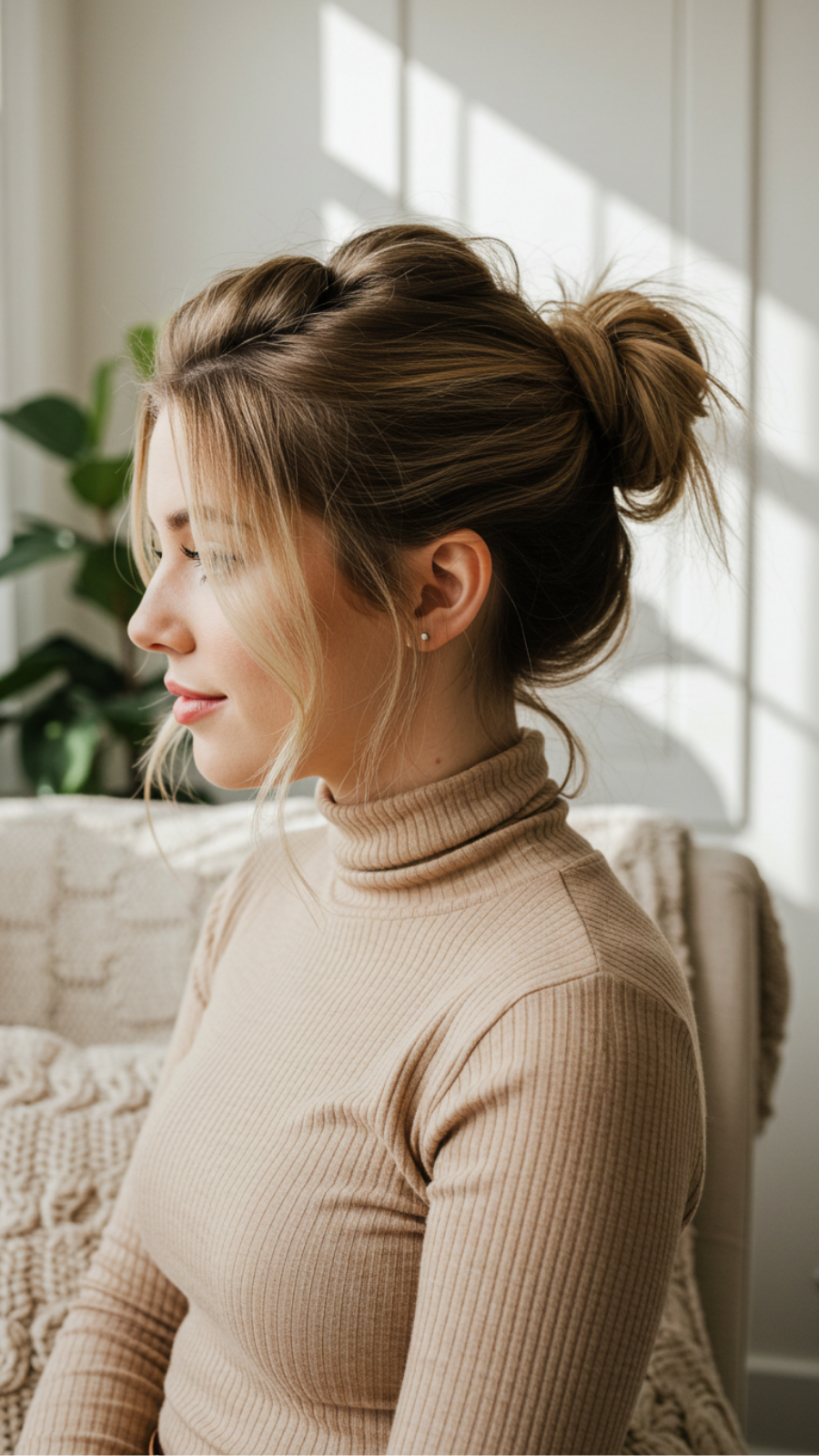 Half-Up Top Knot: Effortlessly Stylish for Fine Hair Lift