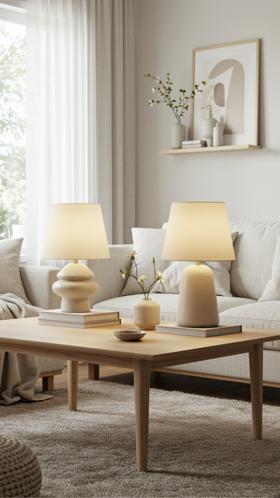 Minimalist Ceramic Table Lamps to Elevate Scandi Living Spaces