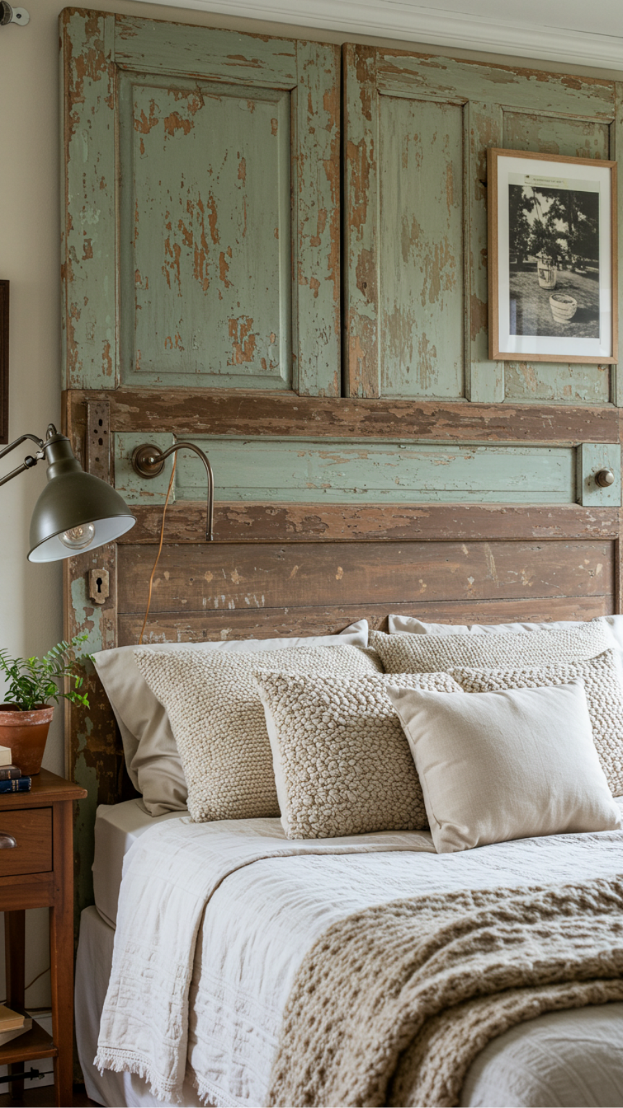 Turn an Antique Door into a Statement Headboard