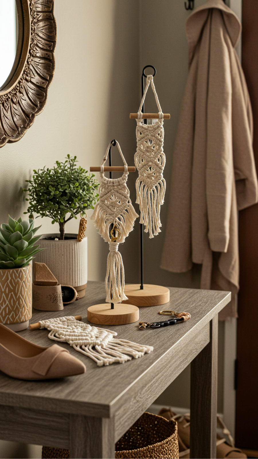 Macramé Keychain Holders: Functional Art for Entryway Organization