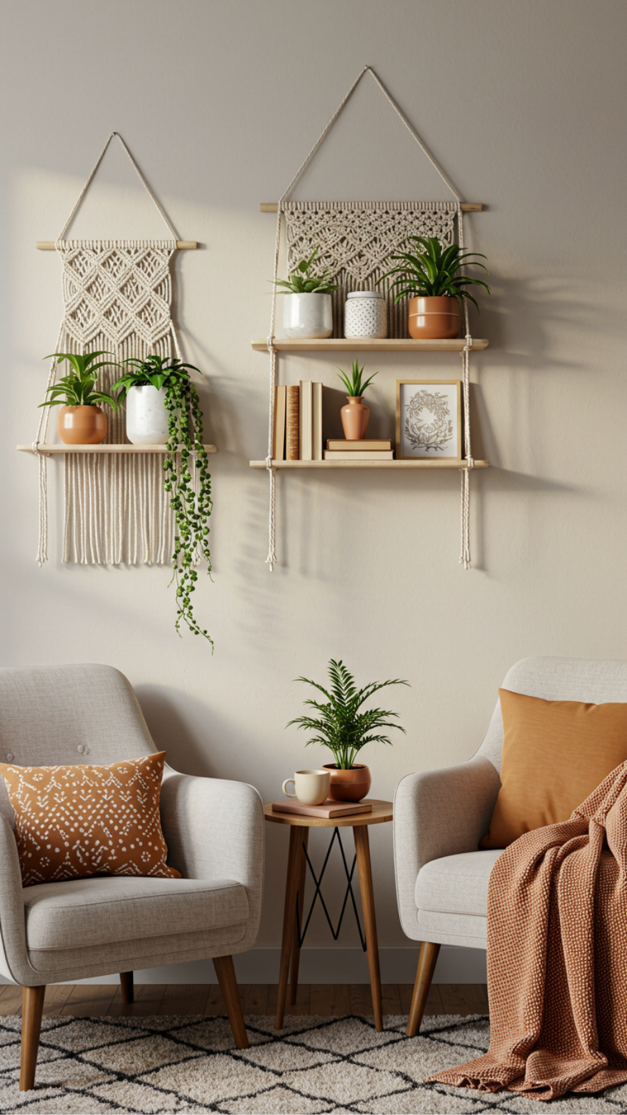 Macramé Wall Shelves: Combine Storage with Trendy Home Decor