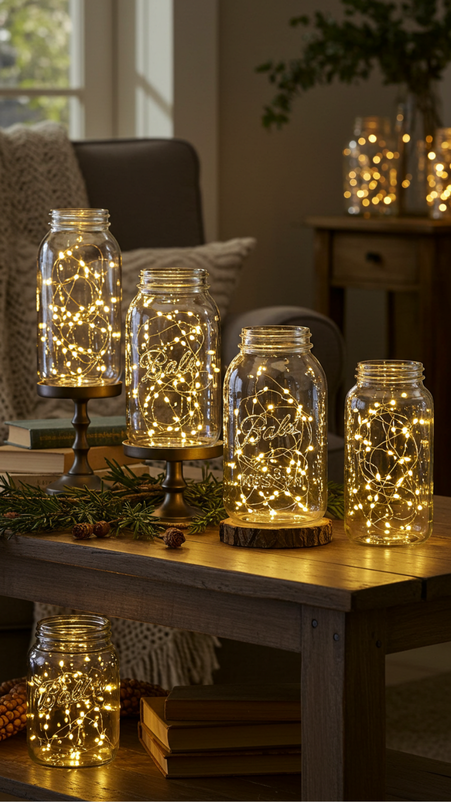 Upcycled Vintage Jars as Unique DIY Lighting Solutions